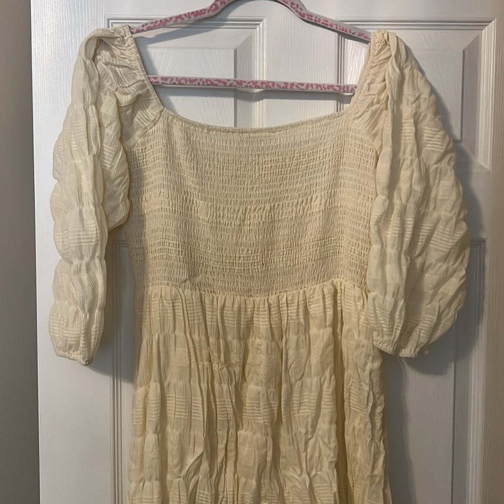Nwt Lucca couture size L long ivory dress with liner - Picture 7 of 8